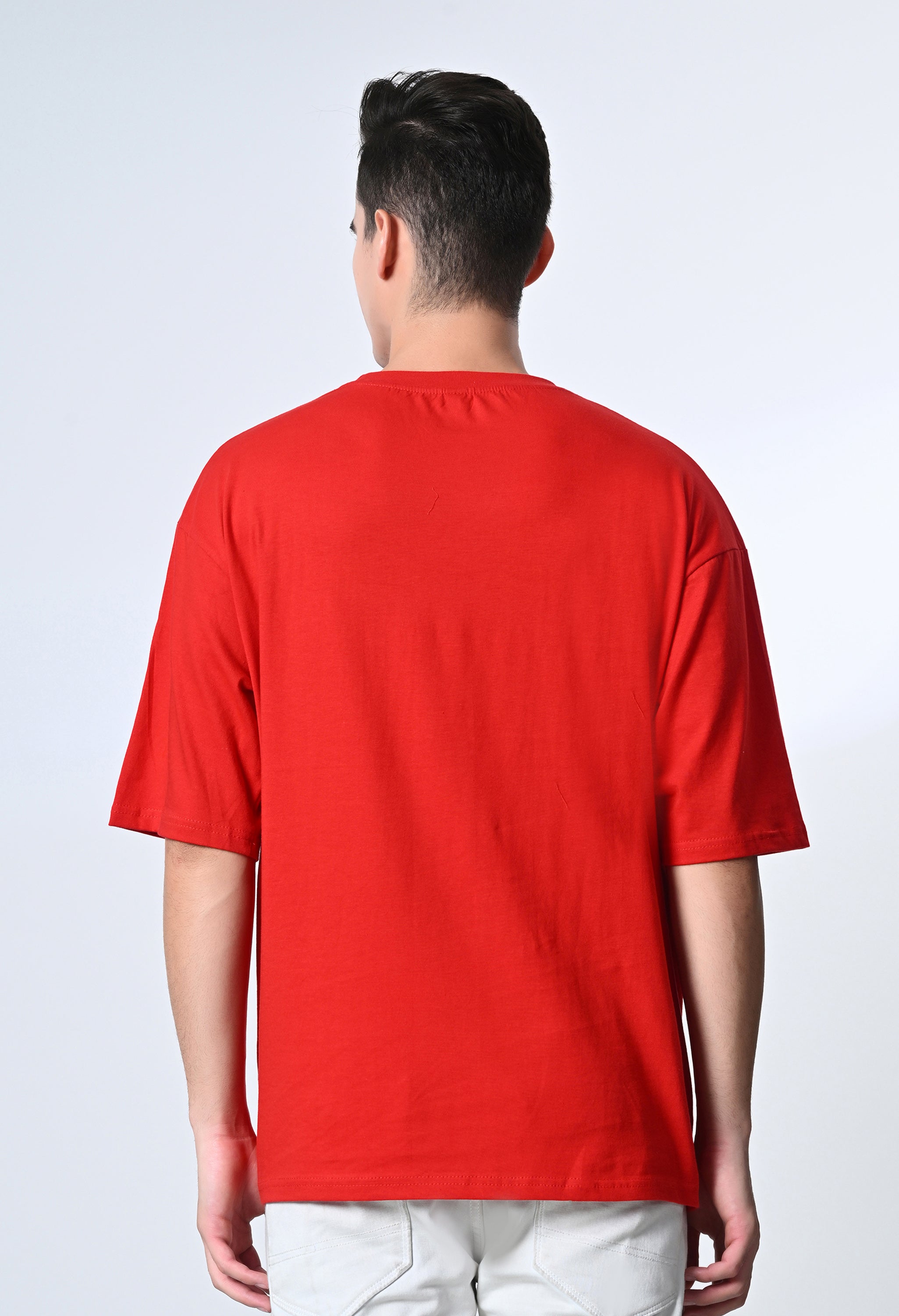 SOLID Red Oversized T-Shirt By Owl Mink